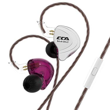 Imagem de Fone de ouvido CCA C10 intra-auricular, fones de ouvido com fio HiFi 4BA+1DD para músicos IEM Upgrade de graves profundos adequados para vocais baixos ACG, fone de ouvido IEM com cancelamento de ruído