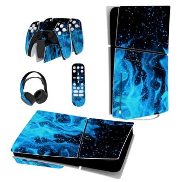 Imagem de PlayVital Conjunto completo de adesivos para ps5 Slim Console Disc Edition (o novo design menor), capa de decalque de vinil para controle ps5, fone de ouvido, estação de carregamento e controle remoto