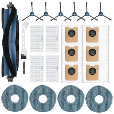 Imagem de BUXEBUX Pacote com 23 acessórios de peças de reposição C20 Omni para kit de aspirador de pó Omni Robot Eufy C20, 1 escova de rolo, 4 filtros HEPA, 4 almofadas de esfregão, 6 escovas laterais, 6 sacos