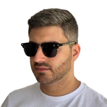 Imagem de Óculos De Sol Club Quadrado Finoti Original Feminino Masculino, Preto 