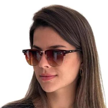 Imagem de Óculos De Sol Club Quadrado Finoti Original Feminino Masculino, Marrom