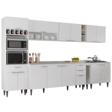 Imagem de Armário de Cozinha CP07 Com Pia 180cm Pérola Z34 Branco - Mpozenato, B