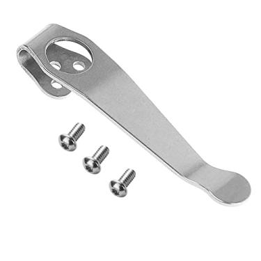 Imagem de Clipe de bolso de transporte profundo aprimorado para facas Spyderco C81 C10 C11, estrutura de titânio premium, vários modelos suportados, completo com parafusos de pressão, design de lavagem de pedra