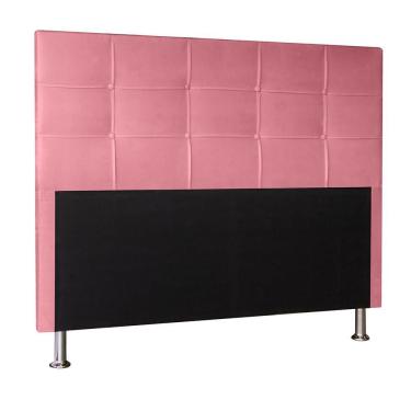 Imagem de Cabeceira Roma 1,40 Cm Cama Box Casal Suede Rosa