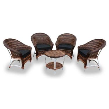 Imagem de Conjunto De Poltronas Alumínio 4 Poltronas + 1 Mesa Centro