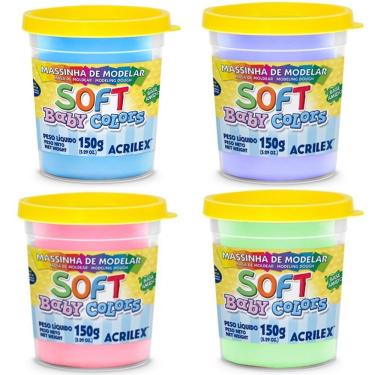 Imagem de Massinha Soft Baby Colors 150g Acrilex