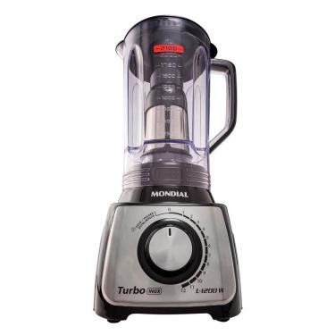 Imagem de Liquidificador Turbo L1200 Bi 12 Velocidades 1200w Mondial Preto Com Inox 220v