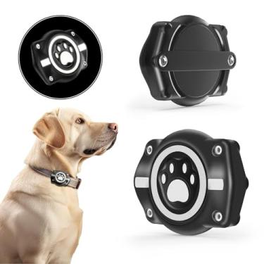 Imagem de Suporte para coleira AirTag para cães, 100% à prova d'água, compatível com Apple Air Tag para coleiras de cães e gatos, suporte de AirTag para coleira de cachorro ultradurável – serve para todas as
