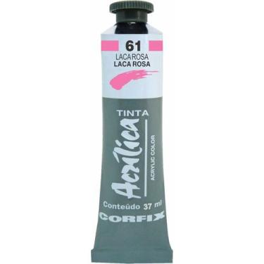 Imagem de Tinta Acrílica 37ml 061 Laca Rosa Corfix, 061 - LACA ROSA