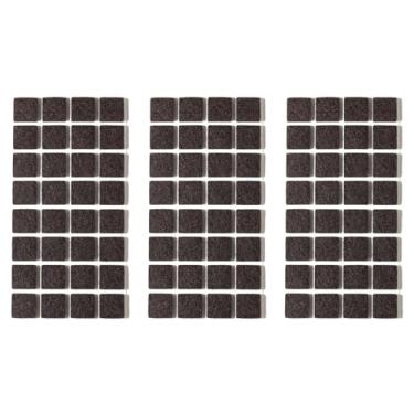 Imagem de Furnigear Protetores De Feltro Para Móveis, Pisos Madeira - Protetor Cadeira Autoadesivo, Pés Piso, Deslizadores Que Se Movem Suavemente, Antirriscos, 96 Peças, 3/4" Quadrado, Marrom