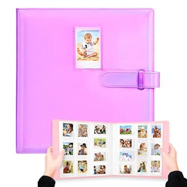Imagem de Ruibytree Álbum De Fotos Com 640 Bolsos Para Câmeras Instantâneas Fujifilm Instax Mini 12, 11, 90, 40, 9, 8+ E Liplay, Polaroid Snap/Pic-300/Z2300/Socialmatic Impressora Zip (Magic Purple)