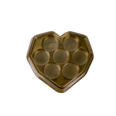 Imagem de Caixa Coração Lapidado Dourada BWB C/10 Un  Embalagem p/ Bombons e Doc