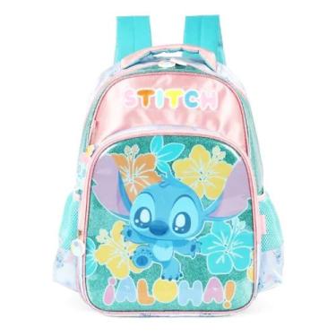 Imagem de Mochila de Costas Stitch infatil escolar Disney Chaveiro - Luxcel, Tur