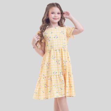 Imagem de Vestido Infantil Juvenil de Menina Casual Festa de Aniversário 4 ao14 