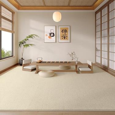 Imagem de Sala de estar, Sala de chá, Quarto de cor sólida, Escritório, Carpete resistente a manchas, Decoração para casa (120 x 200 cm (3,9 x 6,6 pés/QR Sem vinco 2)