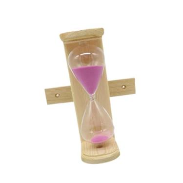 Imagem de Ioensy Ampulheta de sauna, Ampulheta de areia de 15 minutos, de madeira, giratória de 15 minutos, Temporizador de sauna