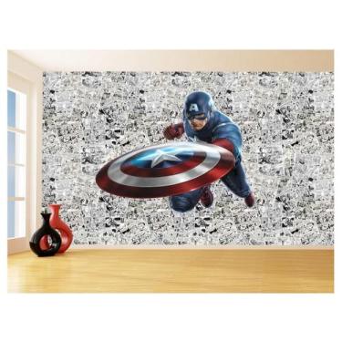 Imagem de Papel De Parede 3D Heróis Página Quadrinhos Hq 3,5M Nhma144 - Você Dec