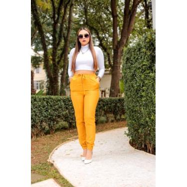 Imagem de Calça feminina jogger tecido viscolinho - MODA FILO, Verde, G