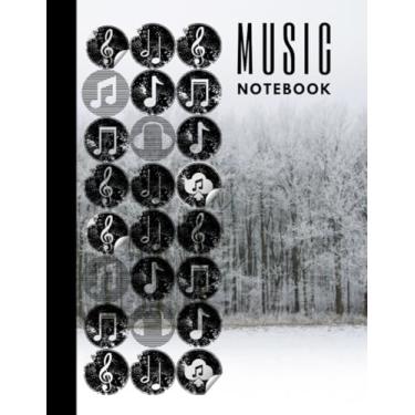 Imagem de Music Notebook : Alaska trees: Wide Staff Blank Manuscript Paperback * 13 Staves per page * 8.50" x 11" * 102 Pages (Music book series)
