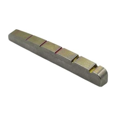 Imagem de TTETTZ Acessório para porca de baixo, liga de titânio, ranhurada, porca de corda de alta resistência, peça de guitarra, 42.9 X 3.5 X 5.1 Mm