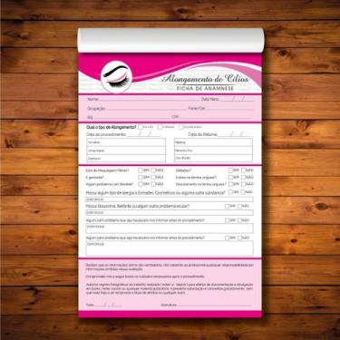 Imagem de Ficha de Avaliação Alongamento de Cílios Facilita e Agiliza - Sonar