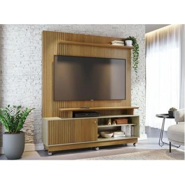 Imagem de Home Theater Ares com Kit Rodizio Porta em MDF Frisado Para TV's até 6