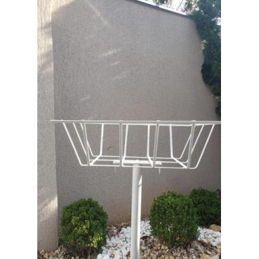 Imagem de Lixeira externa calçada com base desmontável resistente e prática com 