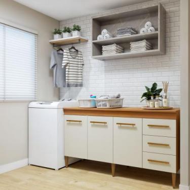 Imagem de Lavanderia Modulada Balcão 3 Portas e 3 Gavetas Nova Iguaçu - Kaiki Mó