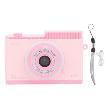 Imagem de Câmera Digital 48M HD 1080P Câmera Retro Compacta com 8X Zoom Digital Sem Fio Fidelity Transmissão MP3 Playback Filtros Quadros para Viagem Fotografia Vlogging (Rosa)