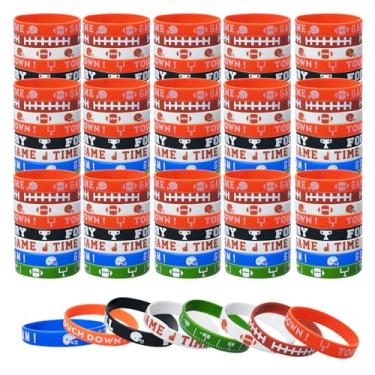 Imagem de Olutacot 120 Peças Pulseiras De Silicone Futebol Borracha Motivacionais Lembrancinhas Festa Decorações Esportivas Presentes Prêmios Para Meninos Crianças Adultos Suprimentos (8 Estilos)