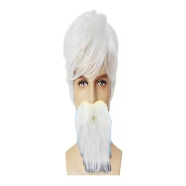 Imagem de Fantasia Idoso Velho Peruca E Barba Carnaval Halloween