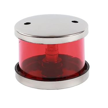 Imagem de Luz de navegação de barco LED 12 a 24V aço inoxidável à prova d'água resistente à luz de alta visibilidade da luz marinha para pontão e pequenos barcos (Vermelho)