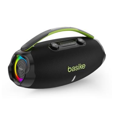 Imagem de Caixa de Som Bluetooth 80w(MAX) /TWS/FM, Botão Ajustável do Subwoofer com Luz RGB LED de Ritmo para Festas, Praia e Acampamentos, Verde