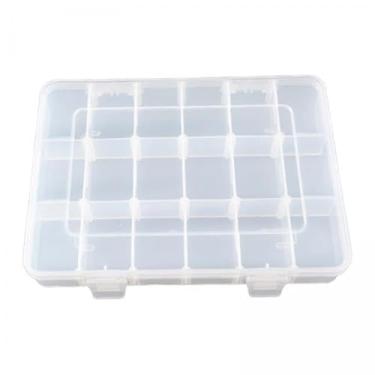 Imagem de Llazsybz 2x Caixa de Armazenamento de Contas de Joias com Divisórias Ajustáveis Transparentes