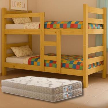 Imagem de Beliche Solteiro Completa ou Duas Camas Reforçadas de Madeira até 120k