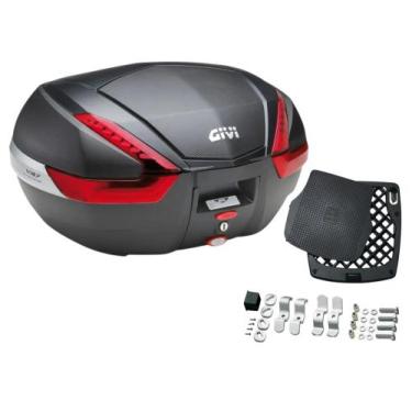 Imagem de Bau Bauleto Case Traseiro V47nn Carbon + Base Monokey Givi