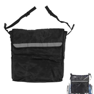 Imagem de Cyrank Mochila Para Cadeira De Rodas Idosos, Bolsa Lateral Acessórios Elétrica, Preta