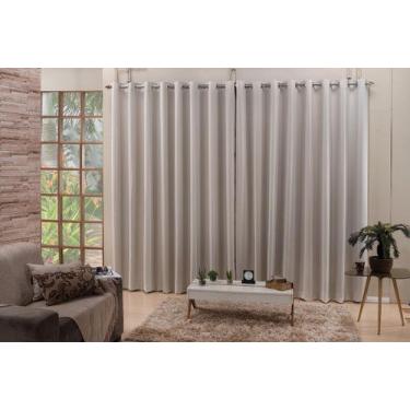 Imagem de Cortina Tecido Blackout Bege Areia 5,60m X 2,70m - Sua Casa Decor
