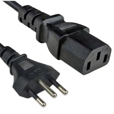 Imagem de Cabo de Força Tripolar 3 Pinos 1,5m para PC, Monitor e Impressora – Alta Durabilidade
