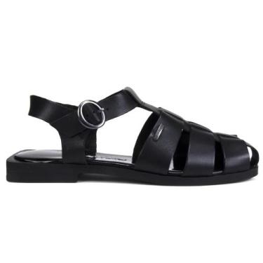 Imagem de Sandalia Bottero 336801 Couro Feminino, 36, Preto