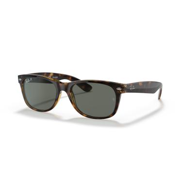 Imagem de Óculos de Sol Ray-Ban Polarizado New Wayfarer 0RB2132 902/58 Tam 58 / Marrom Tartaruga - Lentes Verde