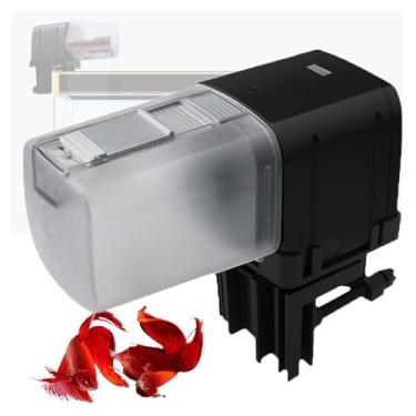 Imagem de Alimentador AutomáTico Peixe AquáRio Dosador Inteligente RaçãO, WiFi dispensador automático de ração para peixes de grande capacidade, com tempo preciso, rotação de 360°