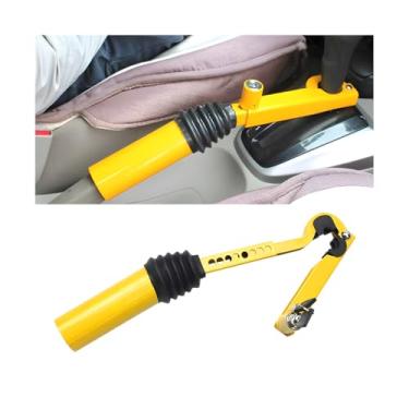 Imagem de Bittwee Trava de alavanca de engrenagem de carro, dispositivo antifurto de segurança ajustável freio de mão para trava de alavanca de engrenagem com 2 chaves, mecanismo de cadeado manual automotivo