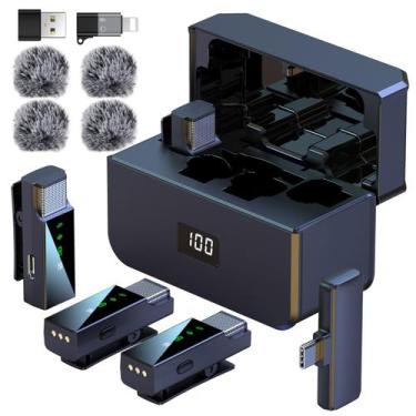 Imagem de Microfone de lapela sem fio ZERFUN 4 para iPhone/Android/PC