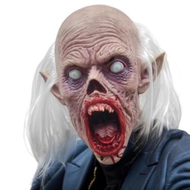 Imagem de x-merry toy Realistic Latex Vampire Mask for Adults - Bloody Full Face Horror Masks with Fangs Halloween Party Cosplay Haunted House Props