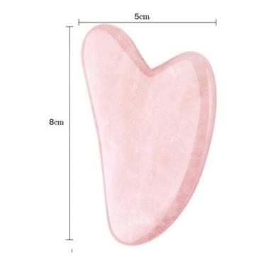 Imagem de Placa Gua Sha Quartzo Massagem Facial Corporal Pedra Natural - Shoppin