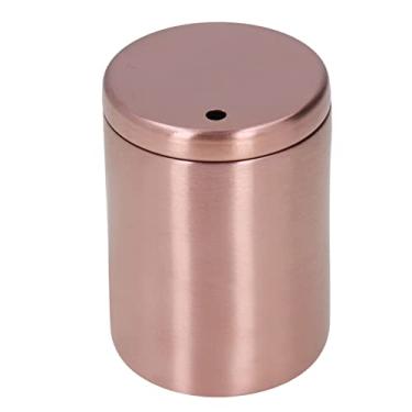 Imagem de AUNMAS Caixa de Dente de Aço Inoxidável, Suporte de Dente Redondo de Metal, Caixa de Armazenamento de Bolso para Dispensador para Decoração de Mesa de Viagem para Restaurante de (Rose Gold.)