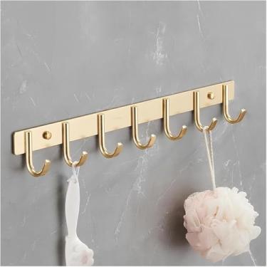 Imagem de Cabide De Parede Resistente, Gancho De Parede De Estilo Moderno, Gancho Multifuncional à Prova De Ferrugem De Liga De Alumínio Montado Na Parede, Adequado Para Entrada, Gold, 52.1cm/20.5in