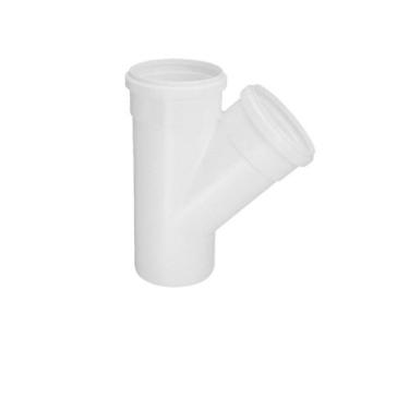 Imagem de Junção Simples 45º Esgoto Branca - Krona, Tamanho: 75mm x 75mm