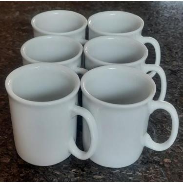 Imagem de Kit 6 canecas 120ml estilo colonial - Porcelana Branca - M.A.S.